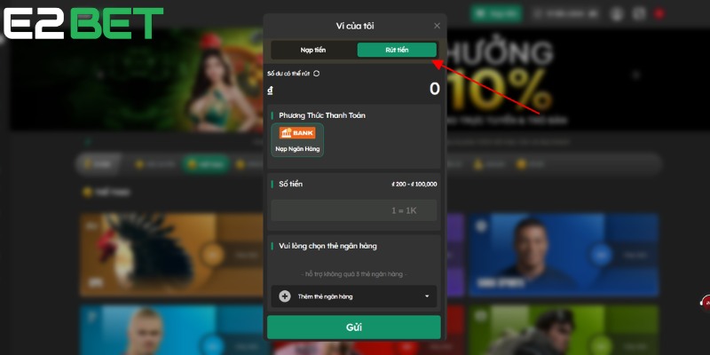 3+ hình thức rút tiền tại E2BET